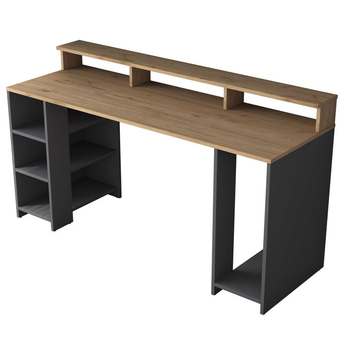 Hanah Home HA110 - 2629 Mesa de estudio Nogal y Antracita